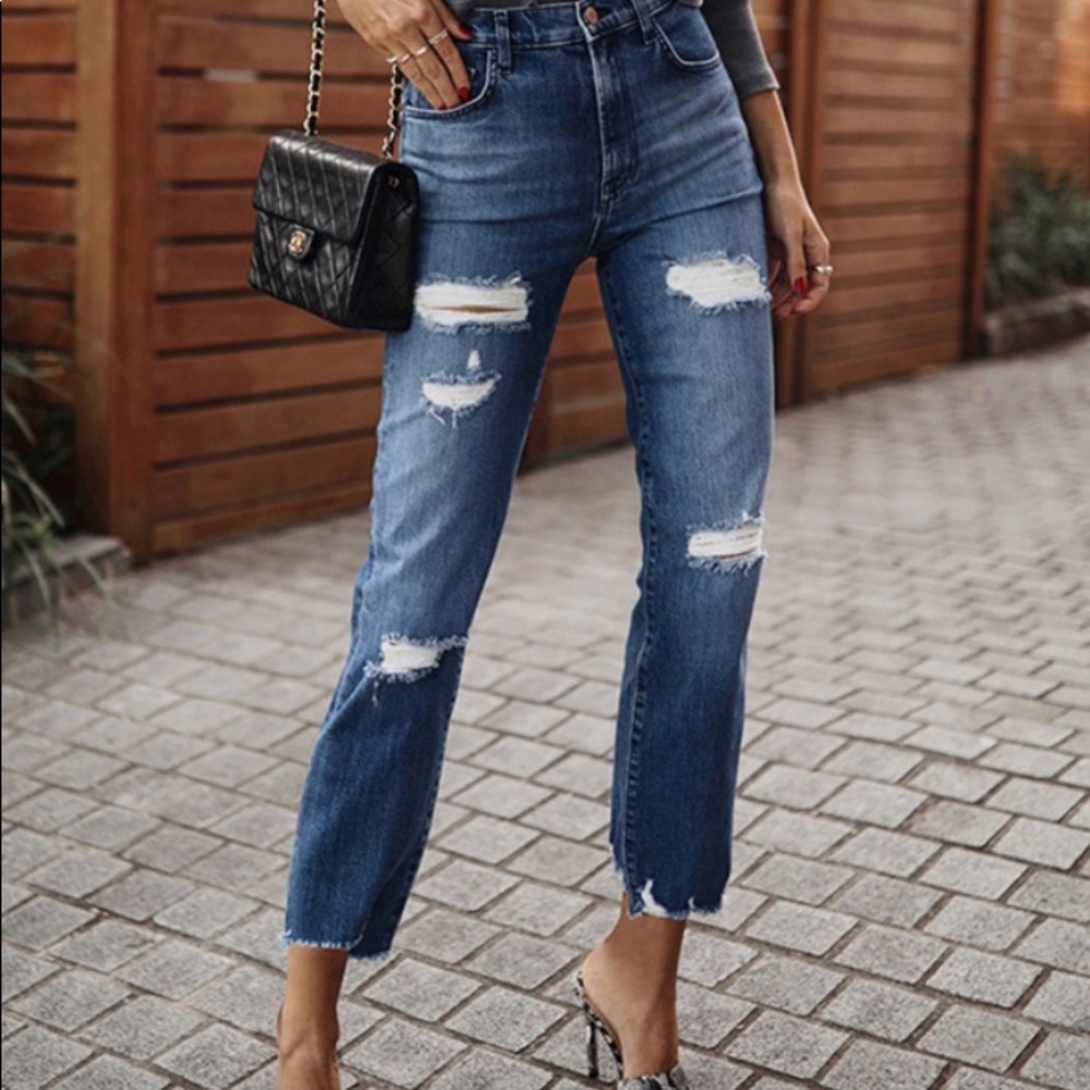 J Brand Jules High-rise straight in Amanac.